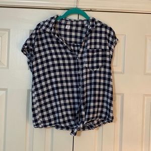 Old Navy Gingham Tie Shirt